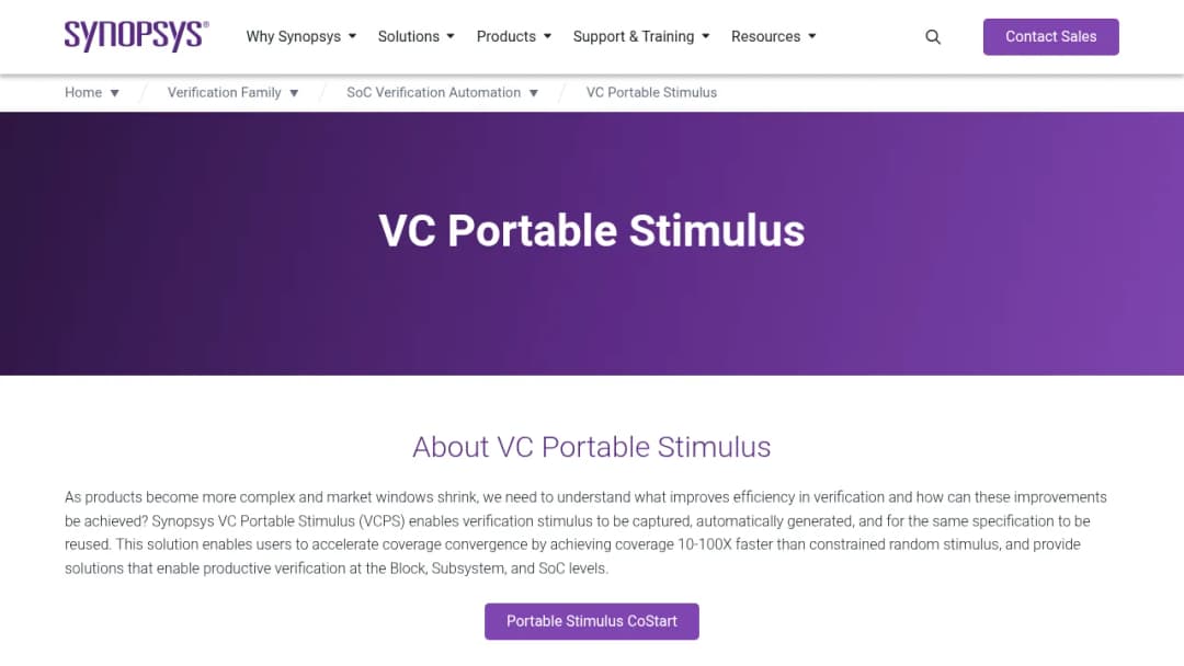 Synopsys VC Portable Stimulus screenshot