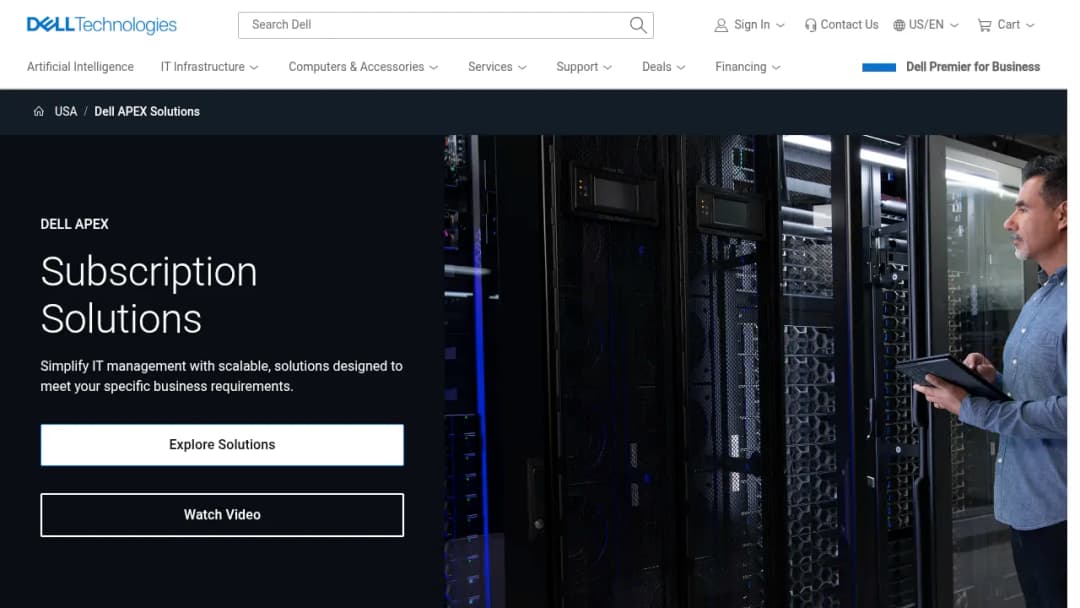 Dell Technologies Dell APEX screenshot