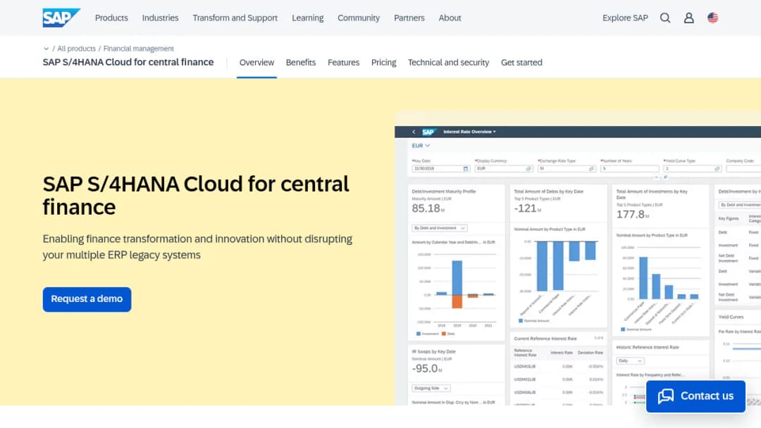 SAP S/4HANA Cloud for Central Finance screenshot
