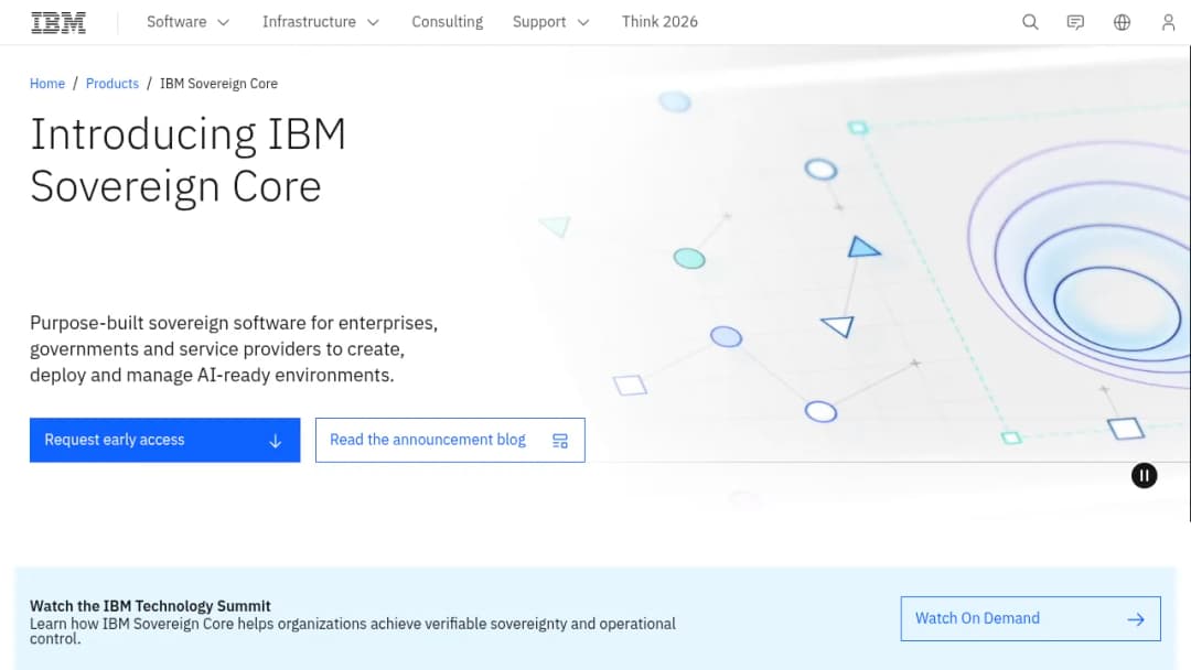 IBM Sovereign Core screenshot