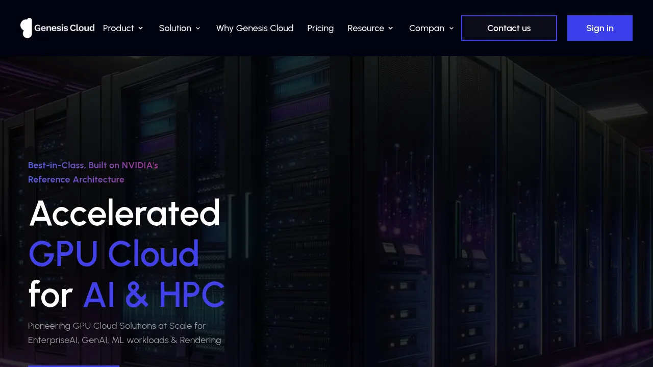 Genesis Cloud screenshot