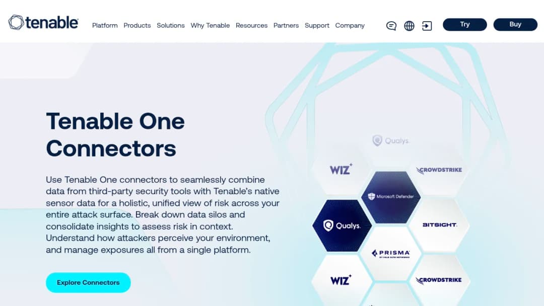 Tenable One Connectors screenshot