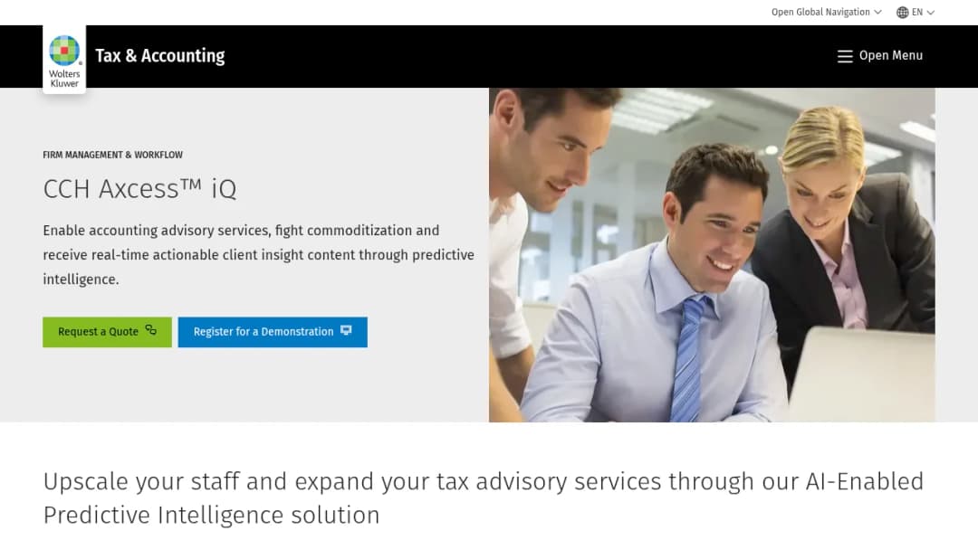 Wolters Kluwer CCH Axcess™ iQ screenshot