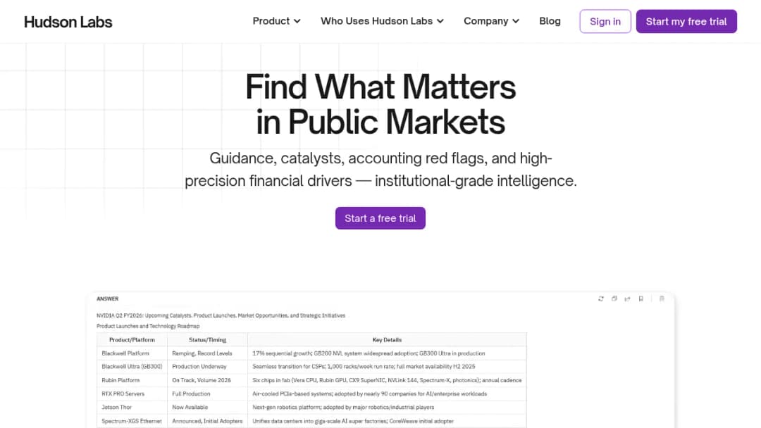 Hudson Labs screenshot