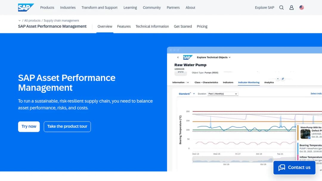 SAP Asset Performance Management screenshot
