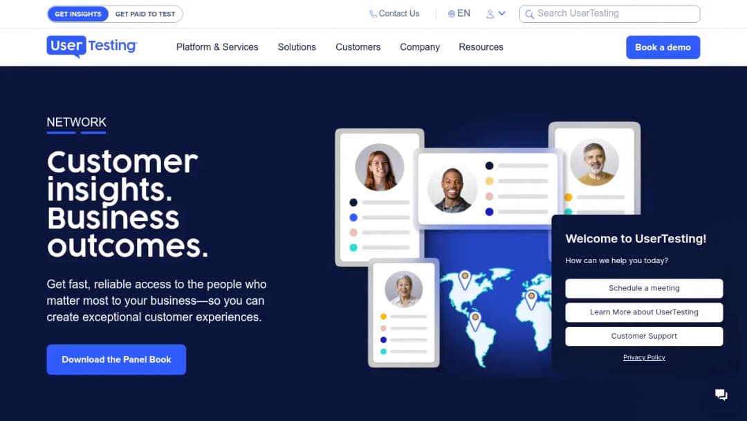 UserTesting Target screenshot