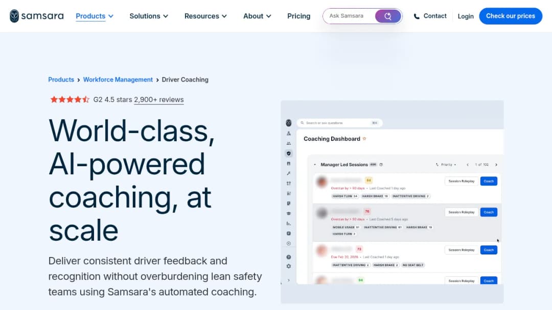 Samsara Driver Coaching screenshot