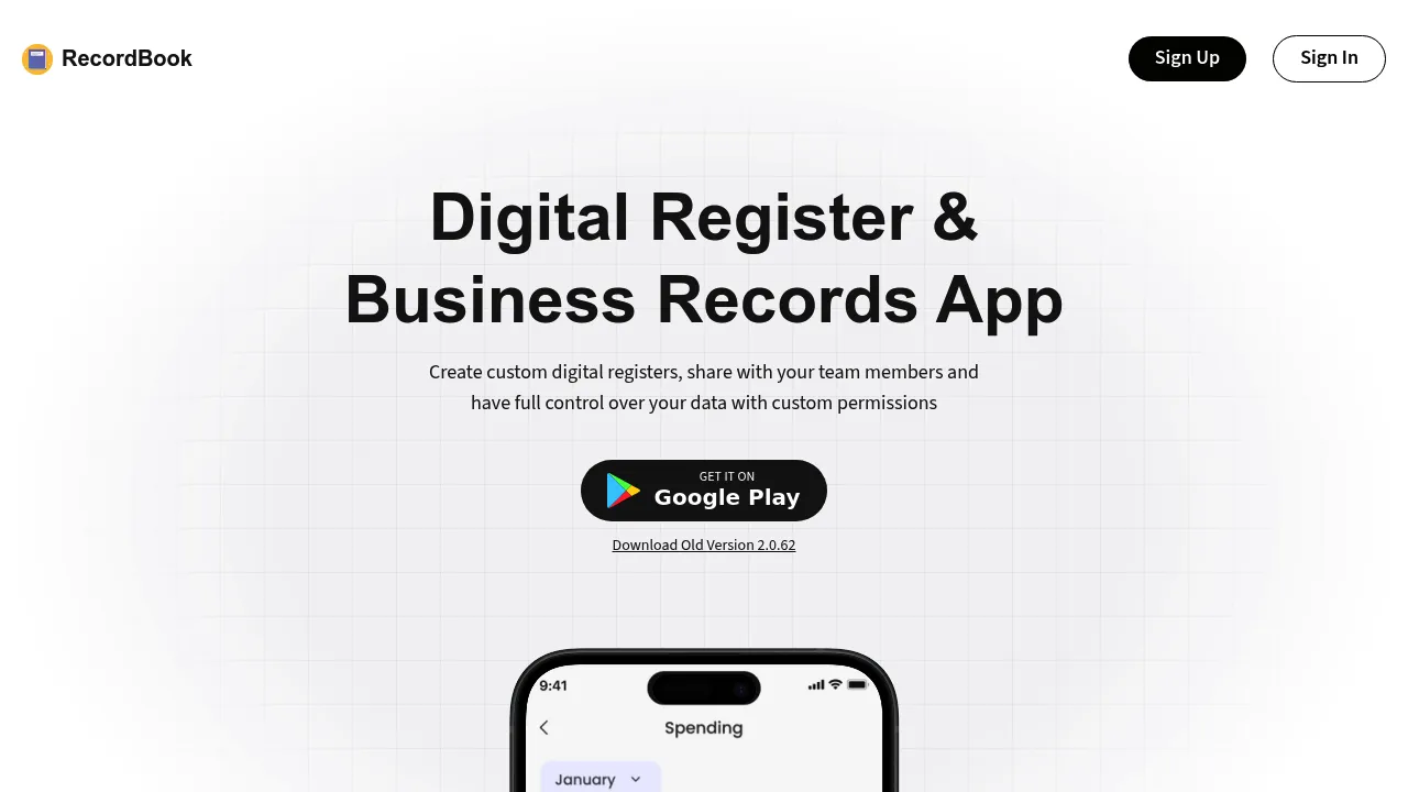RecordBook screenshot