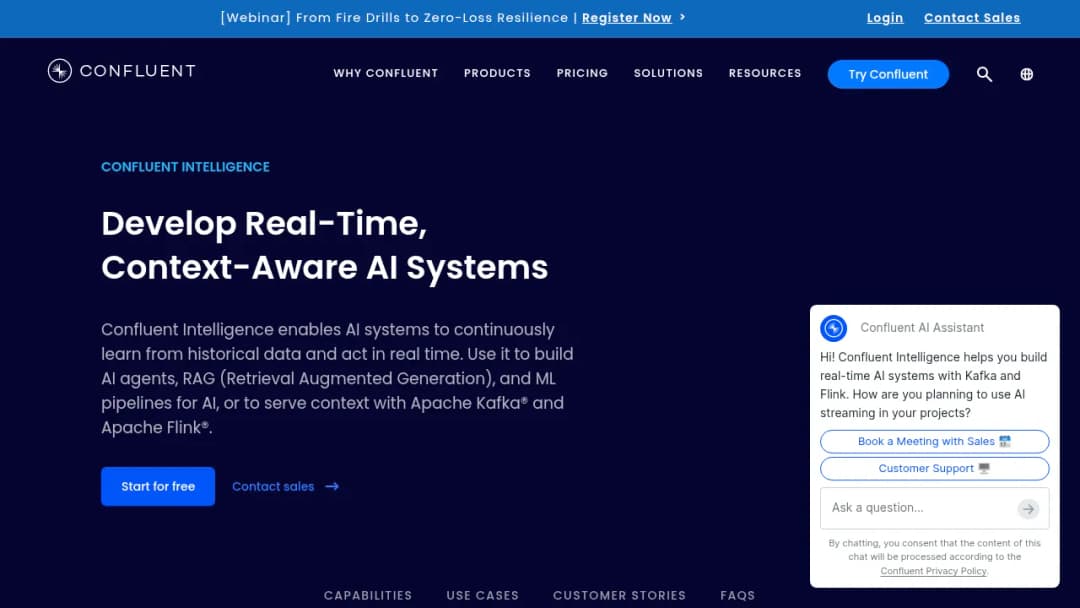 Confluent IntelligenceReal-time, context-aware AI screenshot