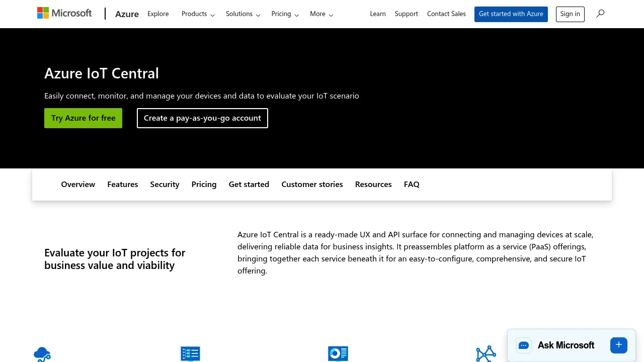 Azure IoT Central screenshot
