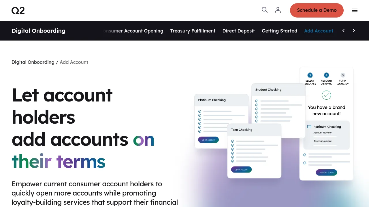 Q2 Add Account screenshot