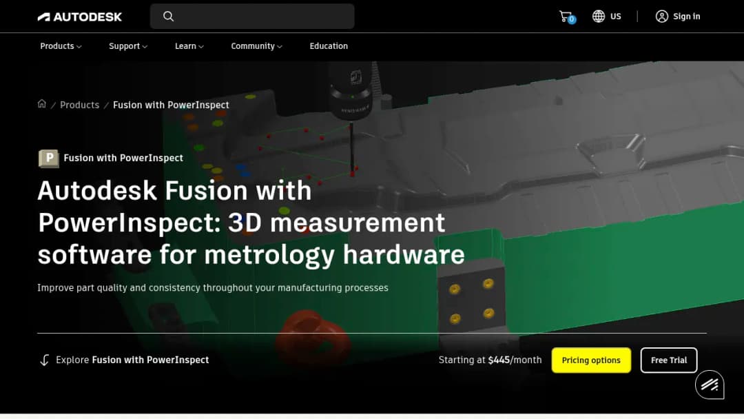 Autodesk Fusion with PowerInspect screenshot