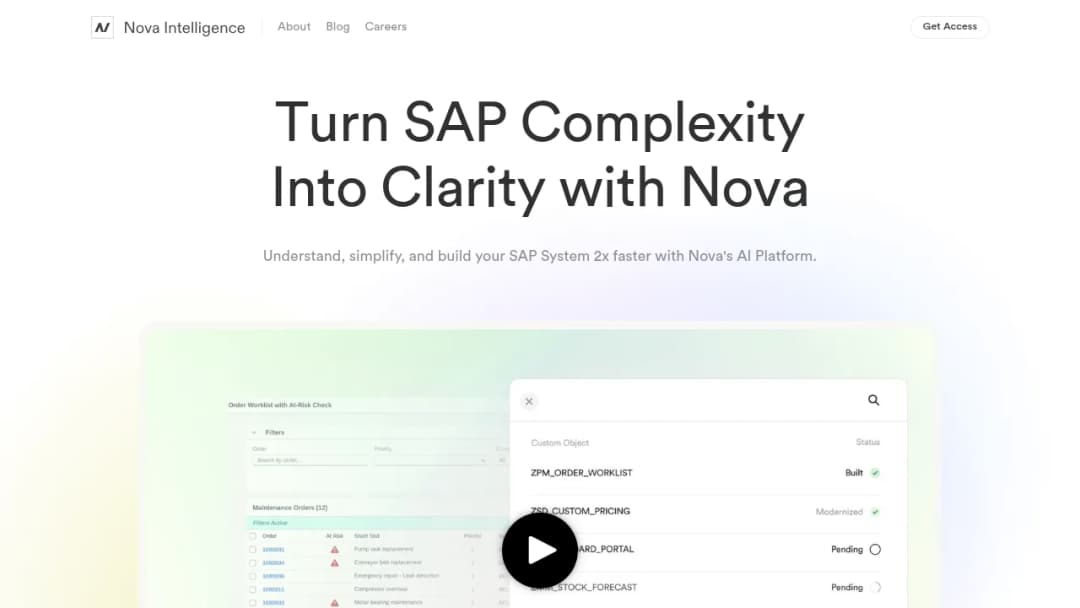 Nova Intelligence screenshot
