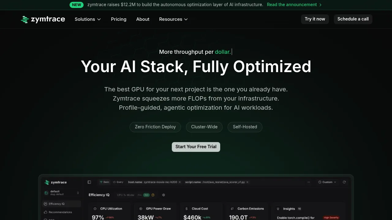 zymtrace screenshot