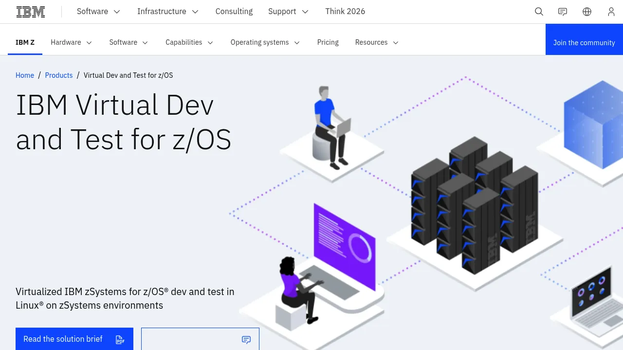 IBM Virtual Dev and Test Zos screenshot