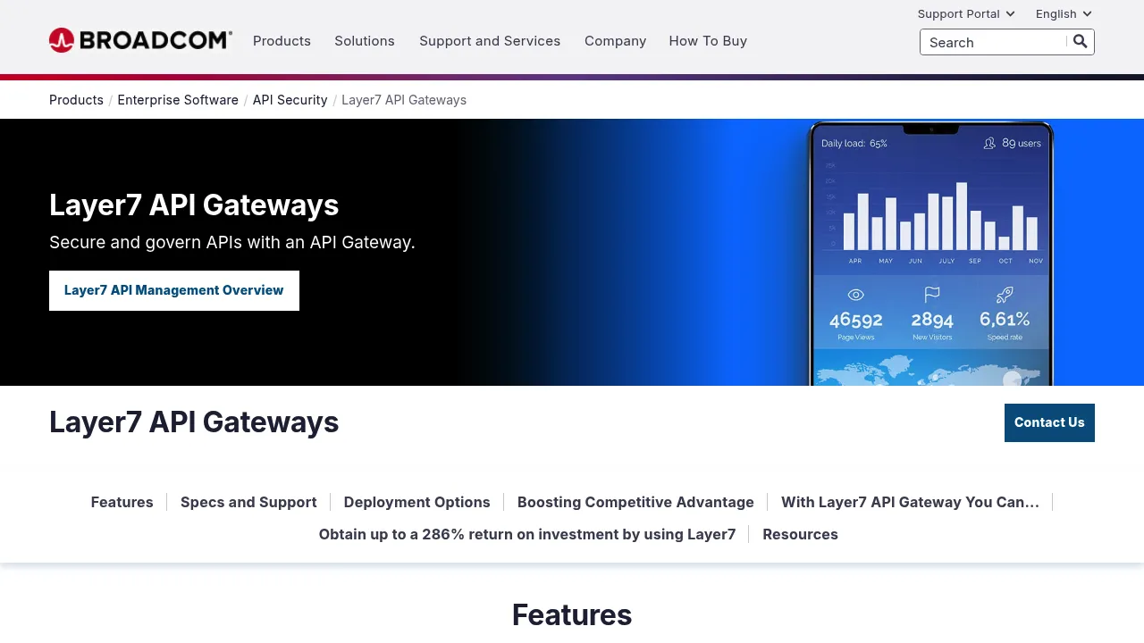 Broadcom Layer7 API Gateways screenshot