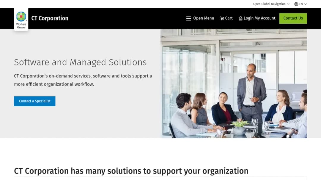 Wolters Kluwer Software and Managed Solutions screenshot