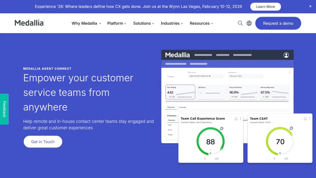 Medallia Agent Connect screenshot