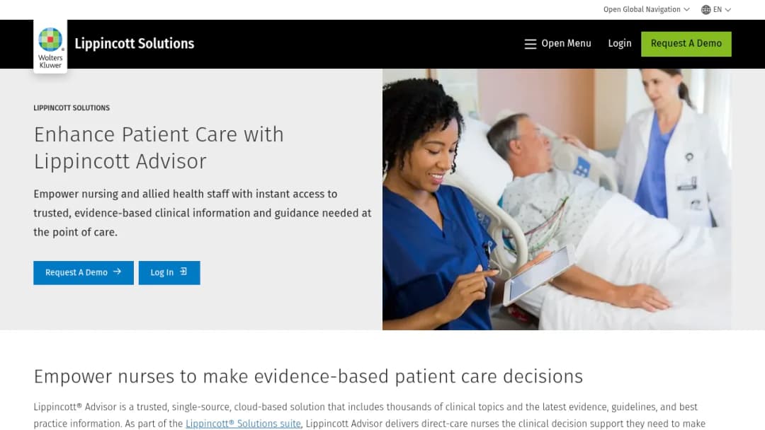 Wolters Kluwer Lippincott® Advisor screenshot