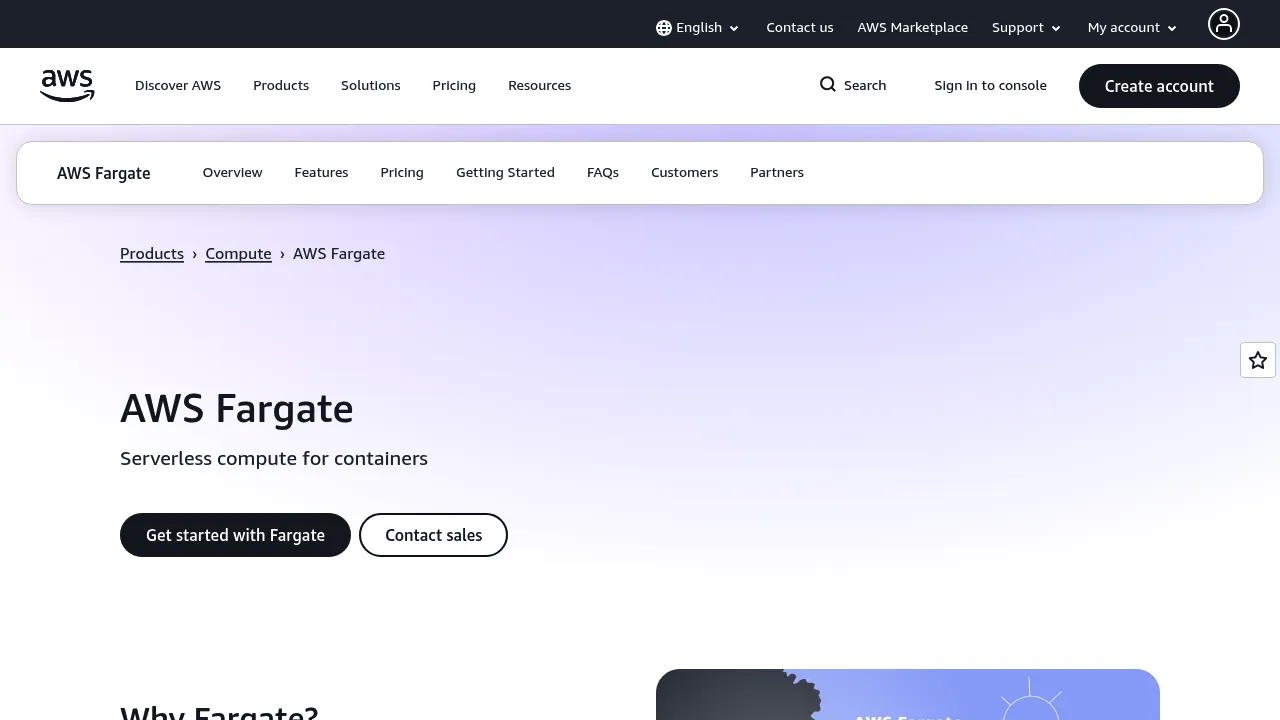 AWS Fargate screenshot