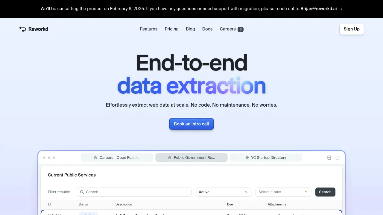 Reworkd screenshot