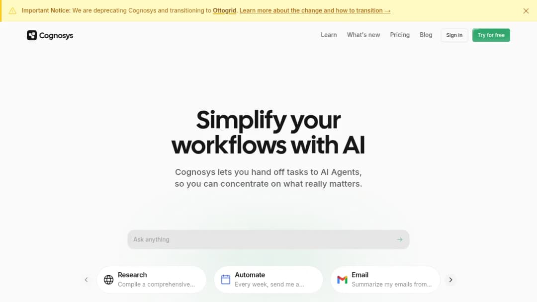 Cognosys screenshot