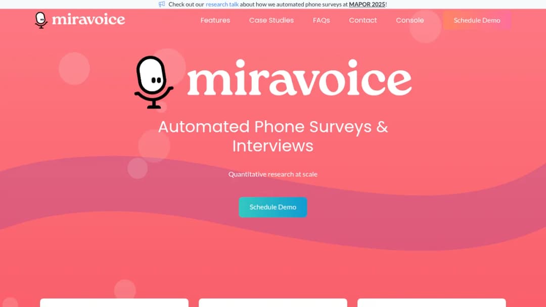 Miravoice screenshot
