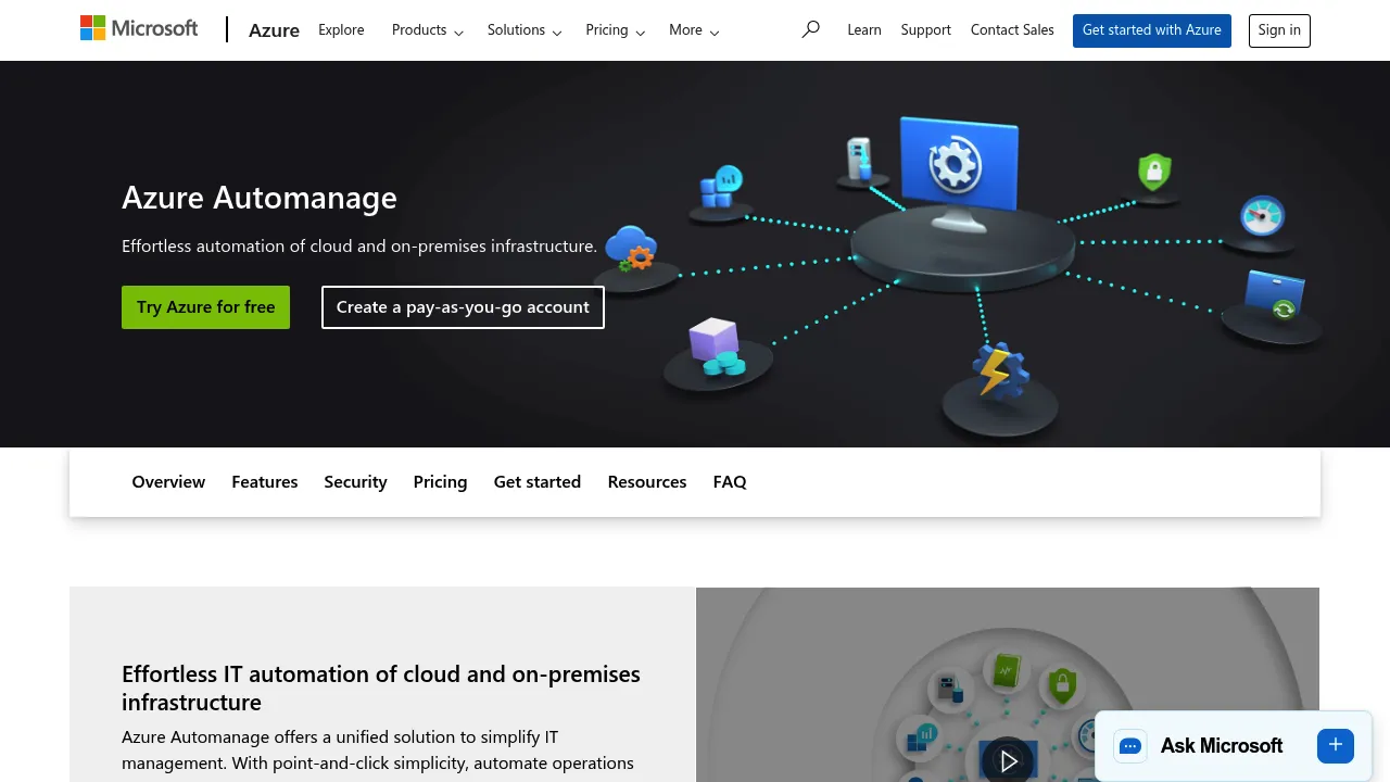 Azure Automanage screenshot