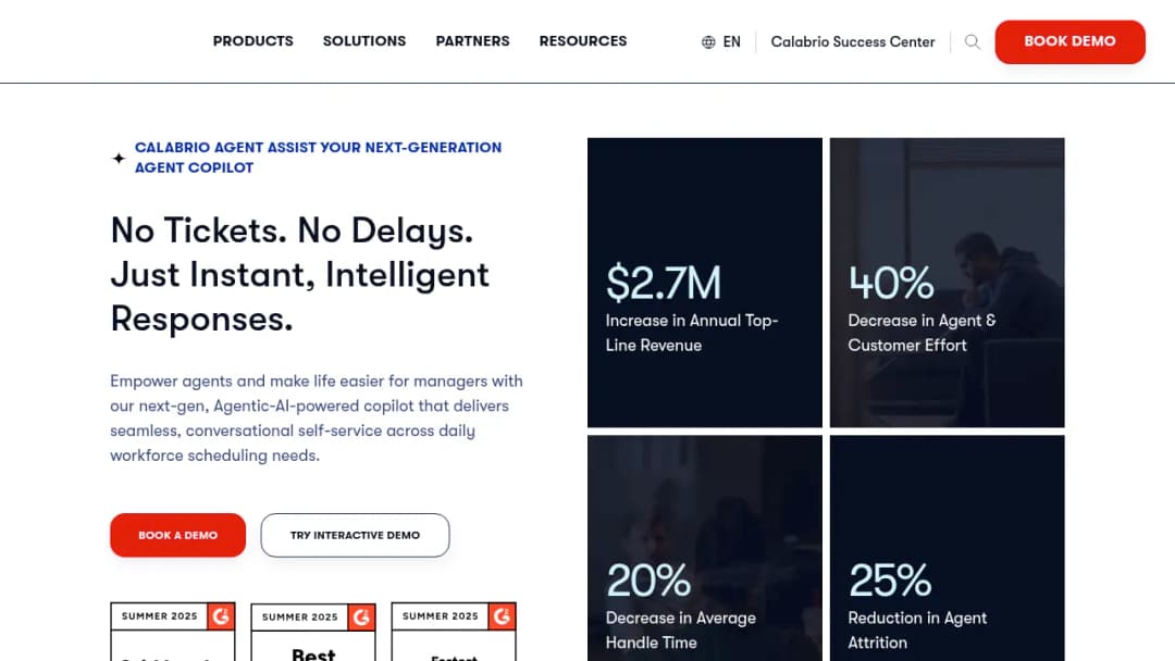 Calabrio Agent Assist screenshot