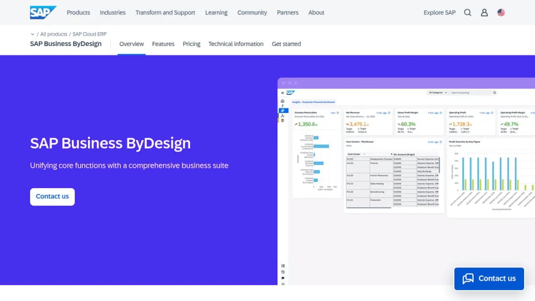 SAP Business ByDesign screenshot
