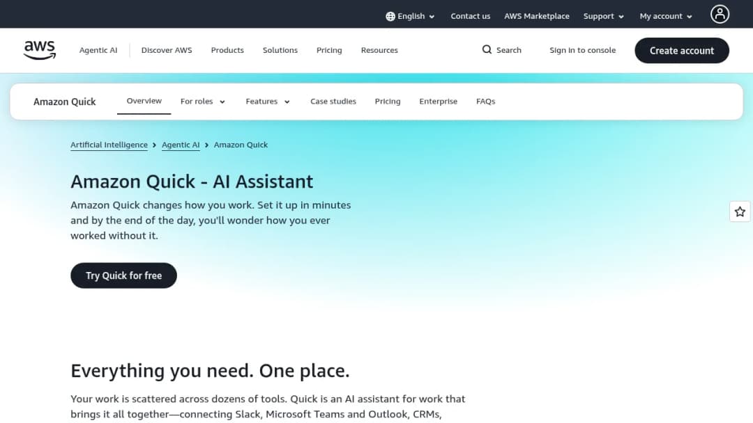 Amazon Quick screenshot