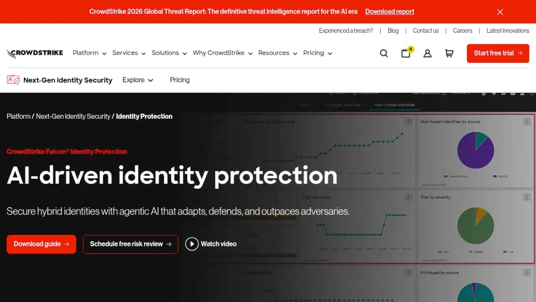 CrowdStrike Falcon Identity Threat Protection screenshot