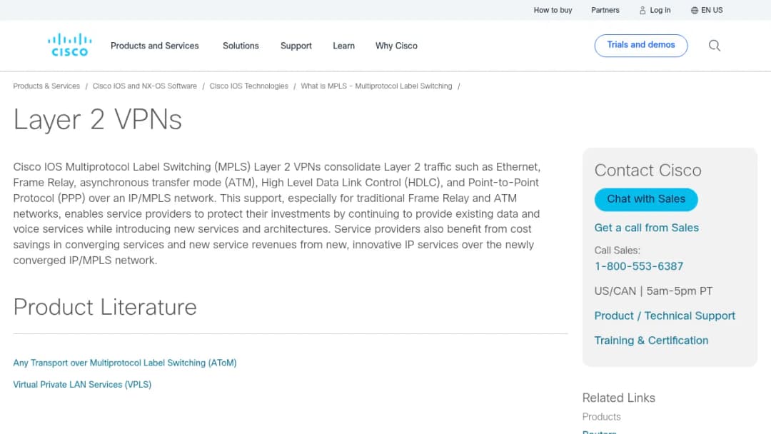 Cisco Layer 2 VPNs screenshot