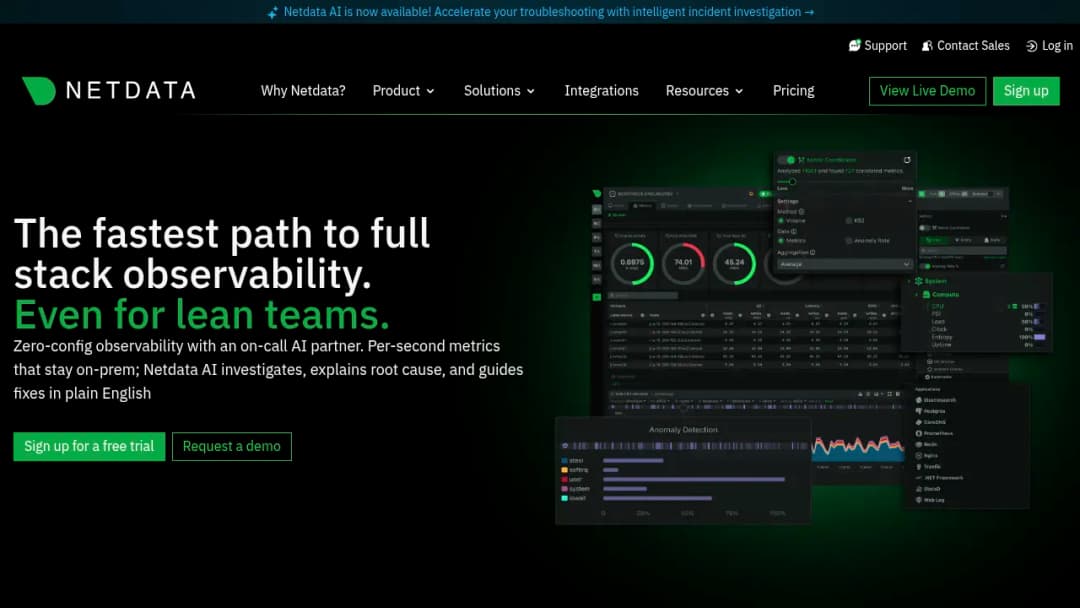 Netdata screenshot