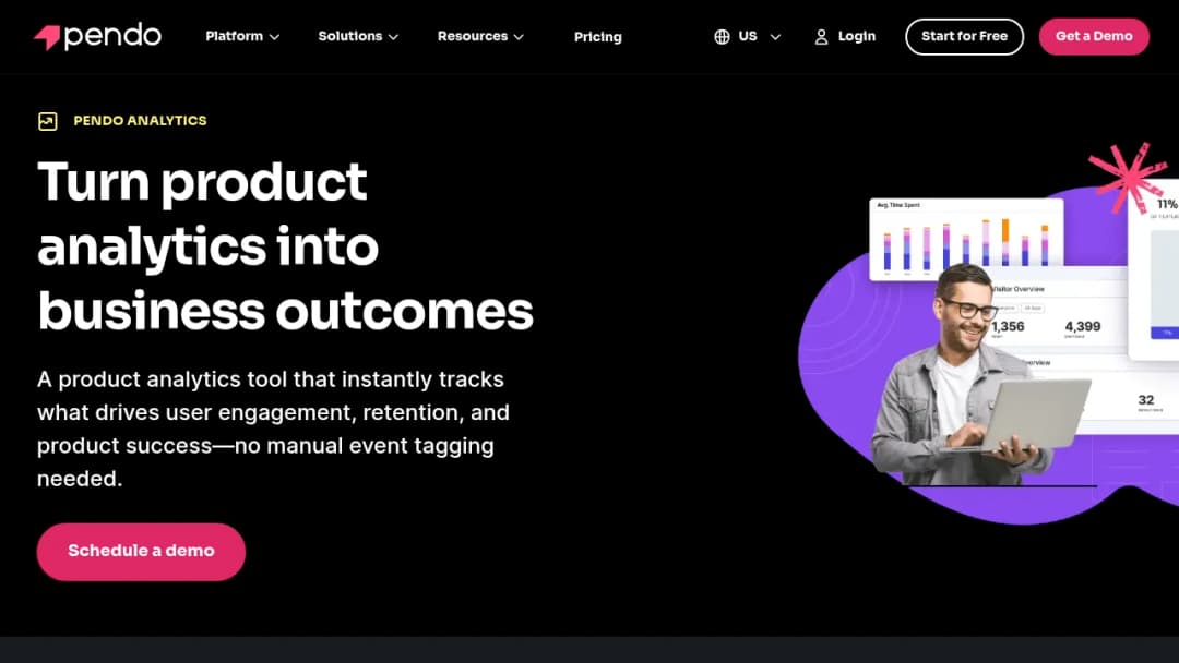 Pendo Product Analytics screenshot