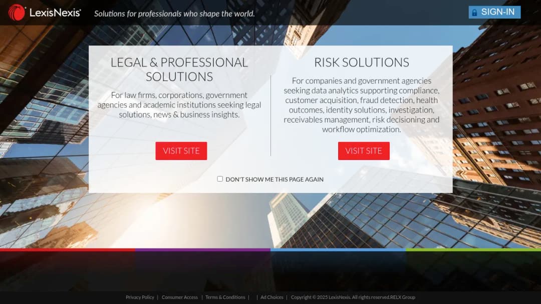 LexisNexis screenshot