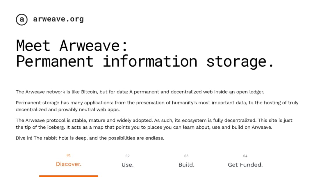 Arweave screenshot