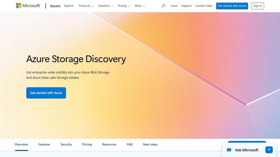 Azure Storage Discovery screenshot