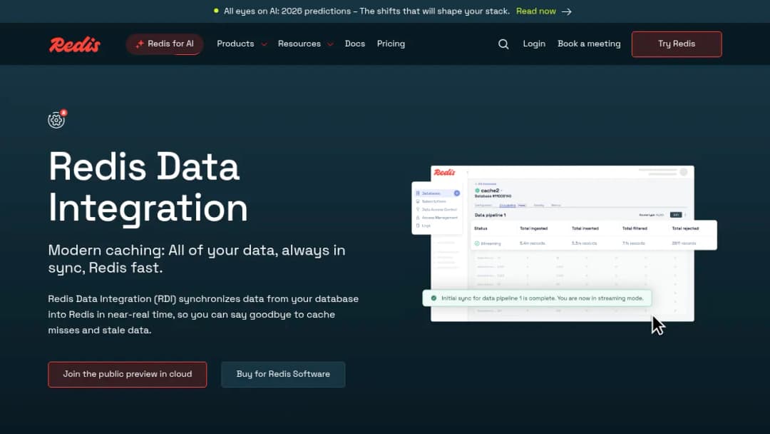 Redis Data Integration screenshot