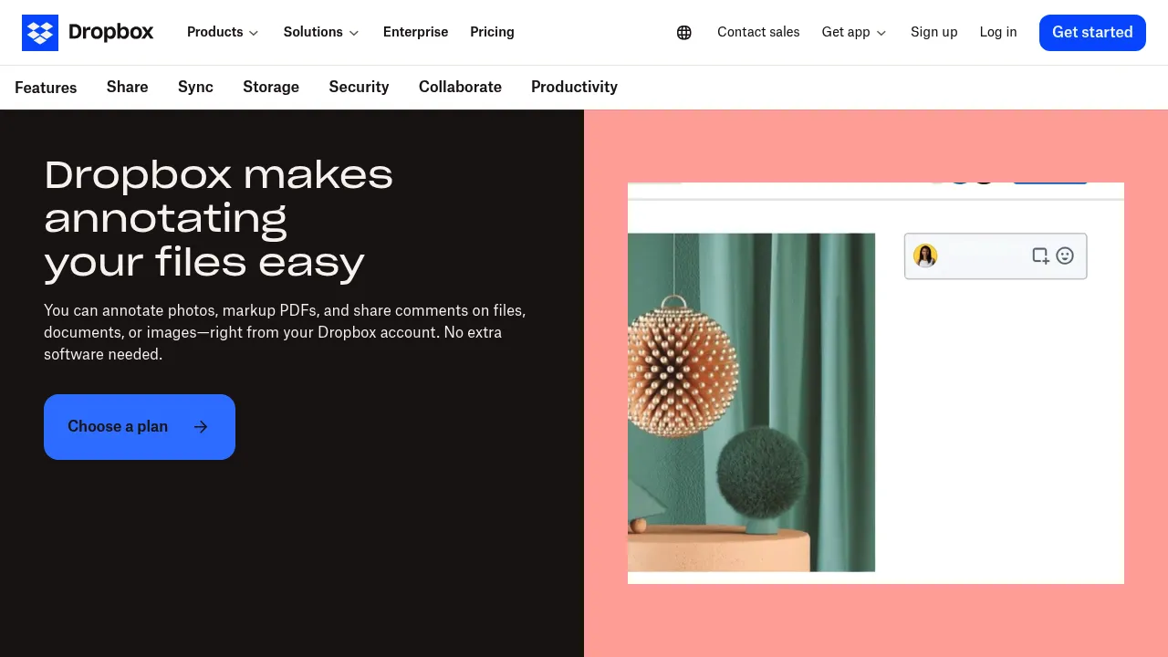 Dropbox Annotate PDFs and files screenshot