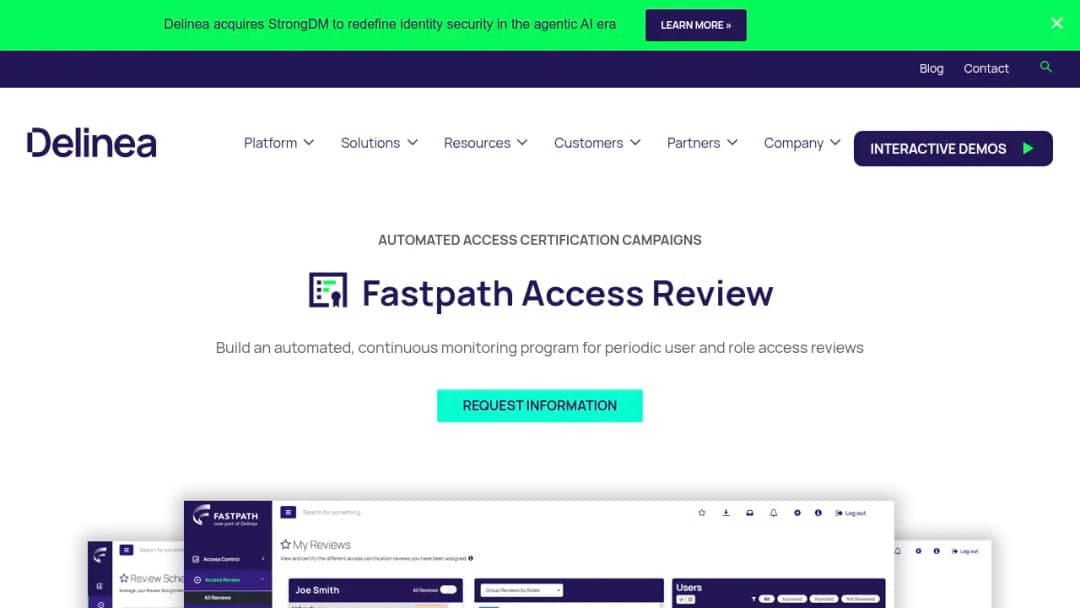 Delinea Fastpath Access Review screenshot