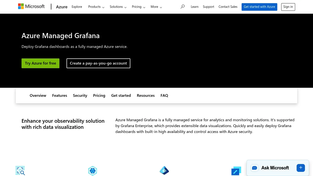Azure Managed Grafana screenshot