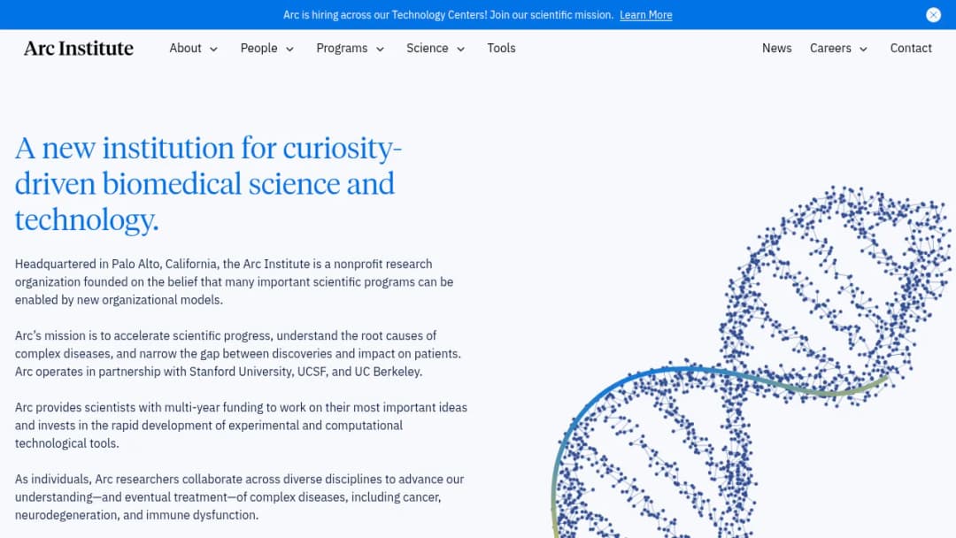 Arc Institute screenshot