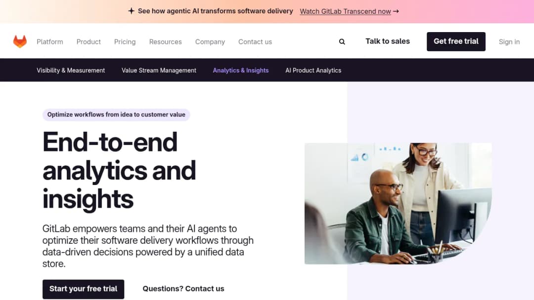 GitLab Analytics & Insights screenshot