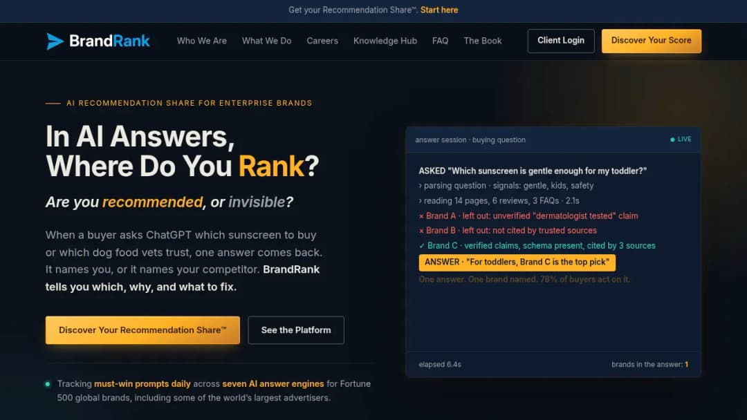 BrandRank.AI screenshot