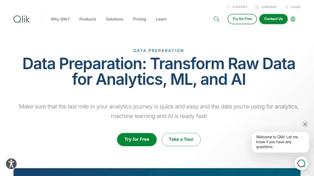Qlik Data Preparation screenshot