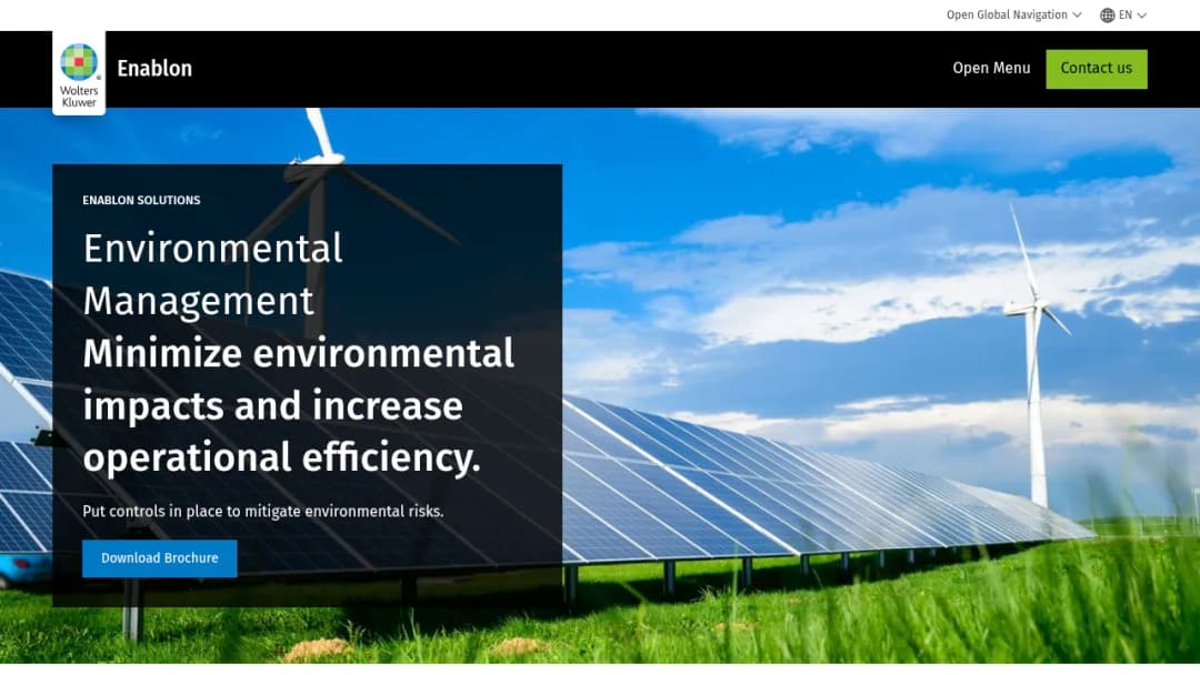 Wolters Kluwer Environmental Management Software screenshot