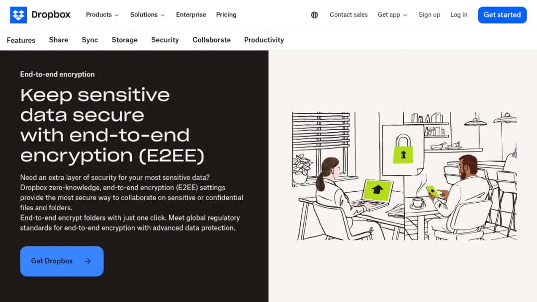 Dropbox End-to-end Encryption screenshot