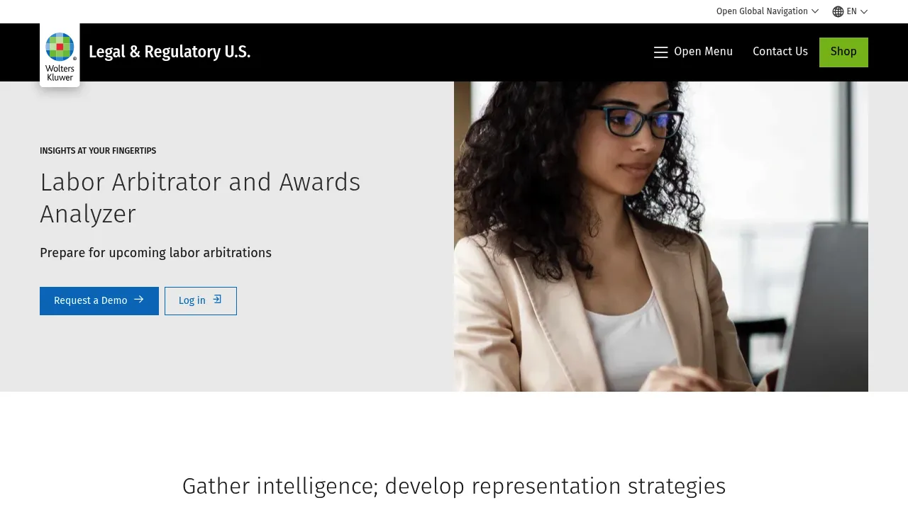 Wolters Kluwer Labor Arbitrator and Awards Analyzer screenshot