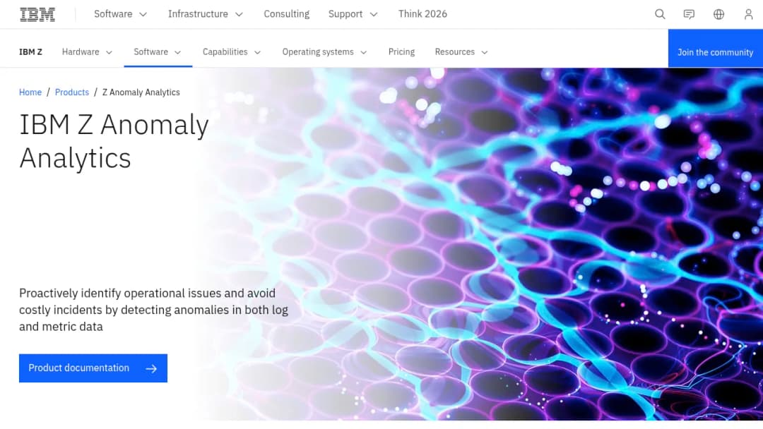 IBM Z Anomaly Analytics screenshot